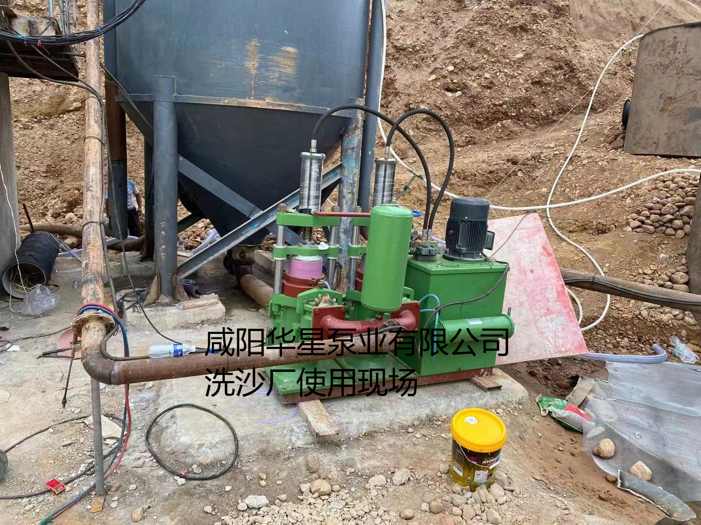 洗沙場(chǎng)使用華星YBH250-30陶瓷柱塞泥漿泵現(xiàn)場(chǎng)-客戶案例-03